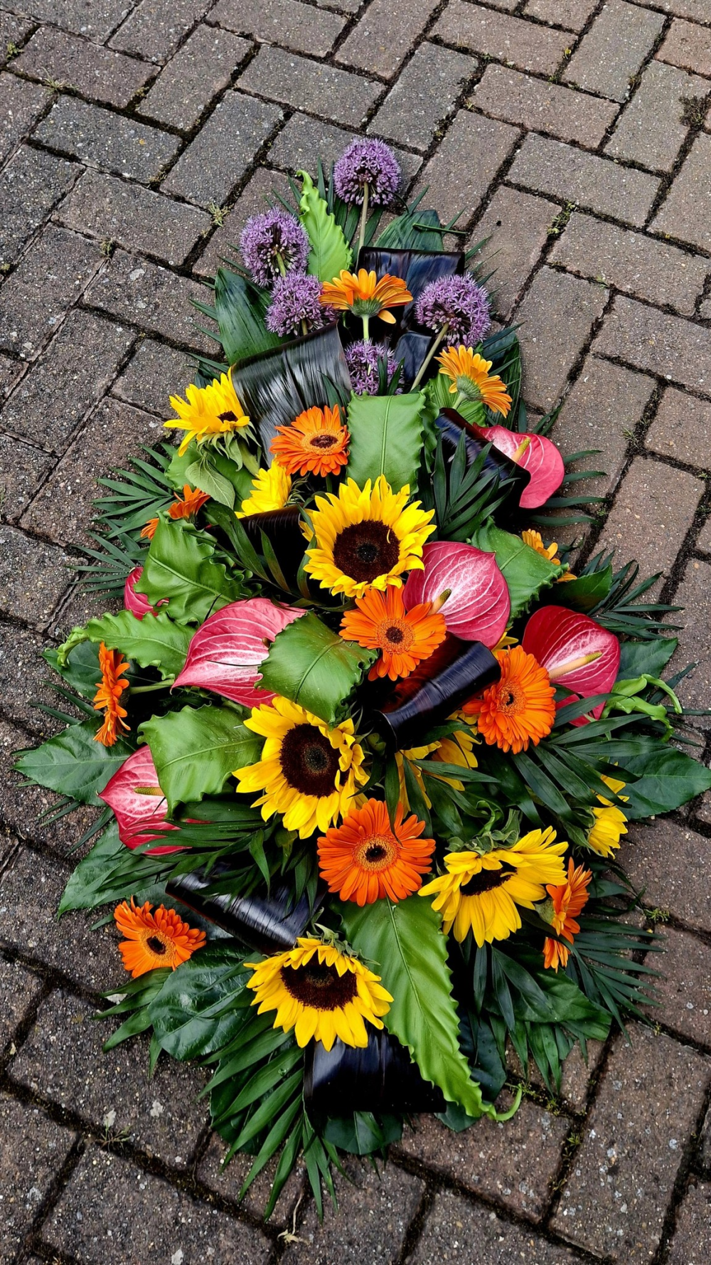 Colourful & Tropical Coffin Spray